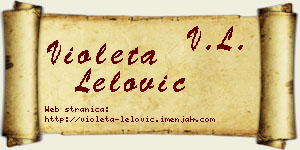 Violeta Lelović vizit kartica